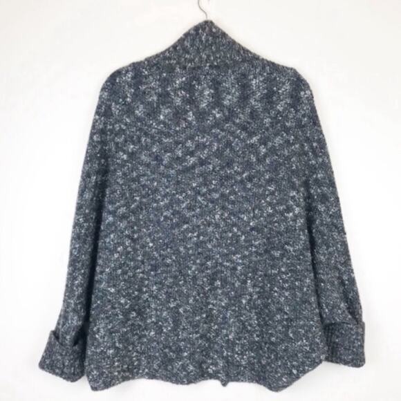 Womens Spanner Cardigan Sweater Shawl Collar Wide Batwing Cuffed Sleeve - Picture 6 of 9